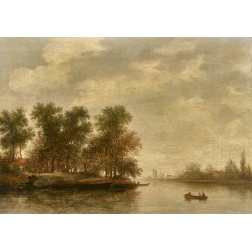 JAN JOSEFSZ. VAN GOYEN : Flusslandschaft mit Ruderboot (DOBIASCHOFSKY AUKTIONEN AG)