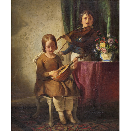 JOSEF FRANZ DANHAUSER : 'Die Violinspieler' (DOBIASCHOFSKY AUKTIONEN AG)