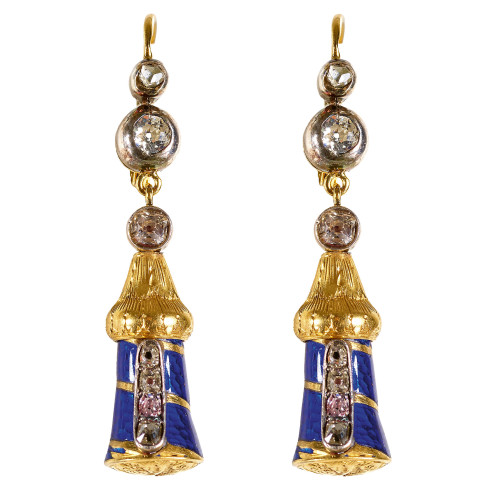 DIAMANT-OHRH�NGER : Wohl Russland, Ende 19. Jh (DOBIASCHOFSKY AUKTIONEN AG)