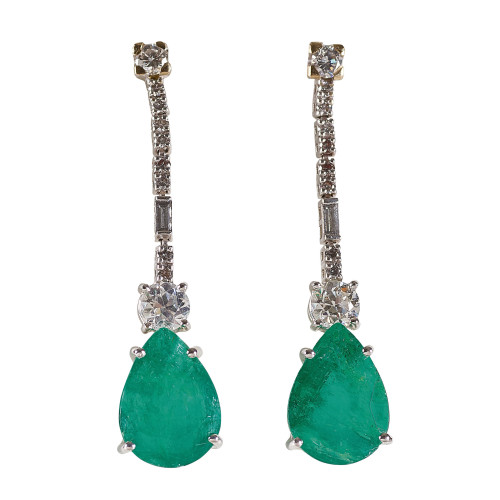 SMARAGD-DIAMANT-OHRH�NGER : (DOBIASCHOFSKY AUKTIONEN AG)