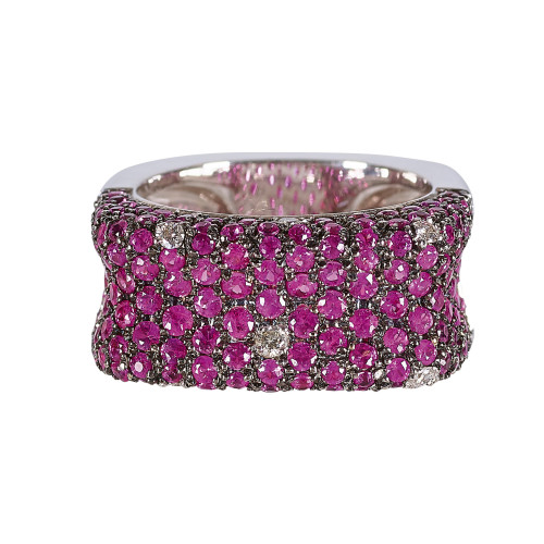 SAPHIR-BRILLANT-RING : (DOBIASCHOFSKY AUKTIONEN AG)