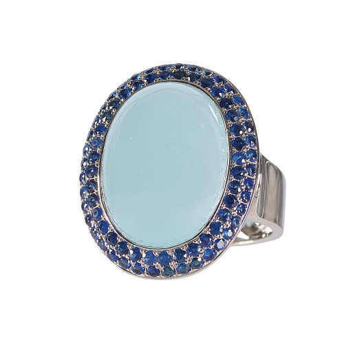 AQUAMARIN-SAPHIR-RING : (DOBIASCHOFSKY AUKTIONEN AG)