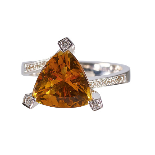 CITRIN-BRILLANT-RING : (DOBIASCHOFSKY AUKTIONEN AG)