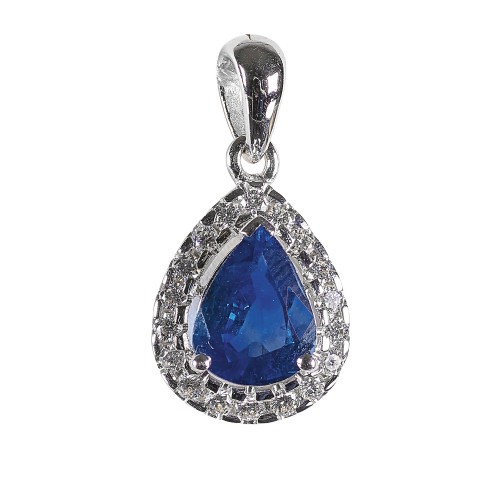 SAPHIR-DIAMANT-ANH�NGER : (DOBIASCHOFSKY AUKTIONEN AG)