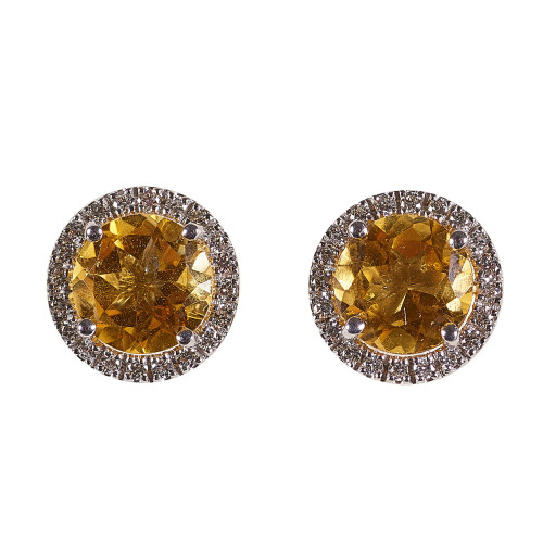 CITRIN-DIAMANT-OHRSTECKER : (DOBIASCHOFSKY AUKTIONEN AG)
