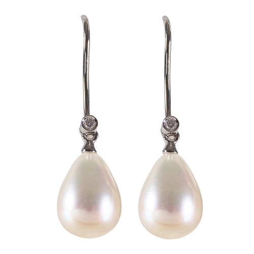 PERLEN-DIAMANT-OHRH�NGER : (DOBIASCHOFSKY AUKTIONEN AG)
