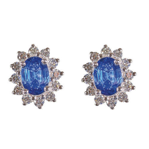 SAPHIR-DIAMANT-OHRSTECKER : (DOBIASCHOFSKY AUKTIONEN AG)