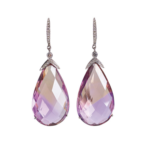 AMETRIN-DIAMANT-OHRH�NGER : (DOBIASCHOFSKY AUKTIONEN AG)