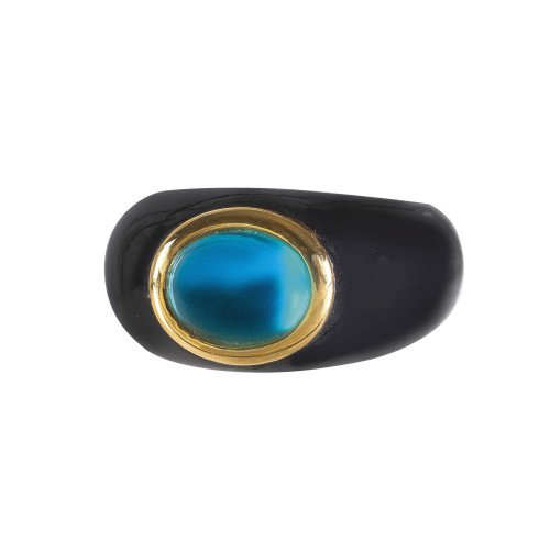 TOPAS-ONYX-RING : (DOBIASCHOFSKY AUKTIONEN AG)