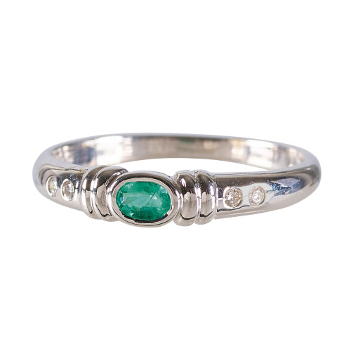 SMARAGD-DIAMANT-RING : (DOBIASCHOFSKY AUKTIONEN AG)
