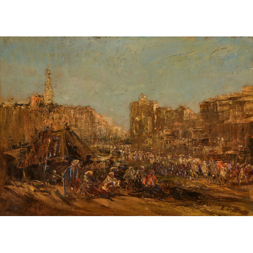 �DOUARD JACQUES DUFEU : Orientalische Szene (DOBIASCHOFSKY AUKTIONEN AG)