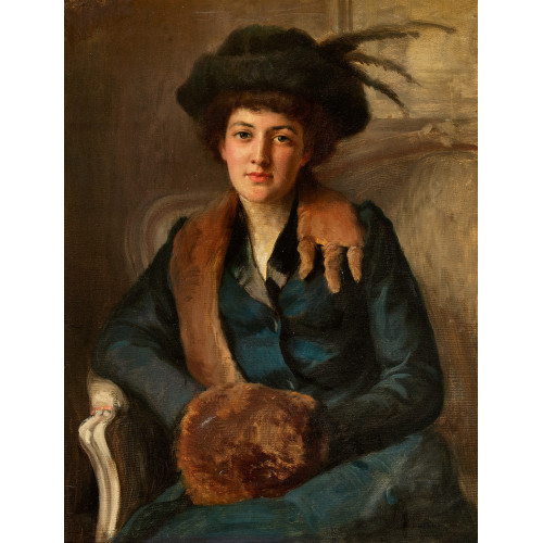 AUGUSTE FR�D�RIC DUFAUX : Portrait d'une el�gante (DOBIASCHOFSKY AUKTIONEN AG)