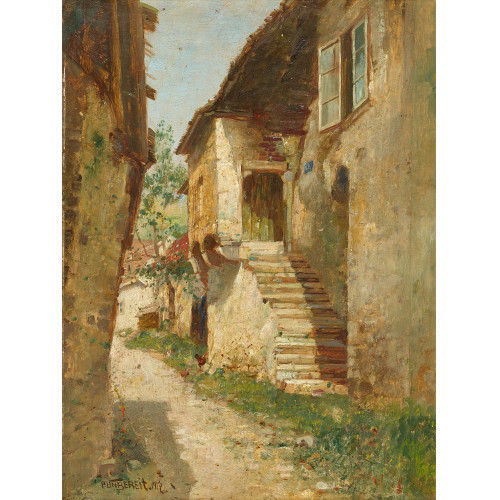 PAUL UNBEREIT : Dorfgasse (DOBIASCHOFSKY AUKTIONEN AG)