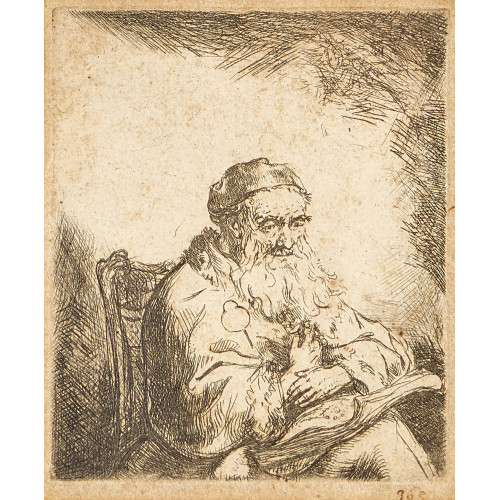 FERDINAND BOL : Sitzender Mann mit Kleeblatt auf dem Mantel (DOBIASCHOFSKY AUKTIONEN AG)