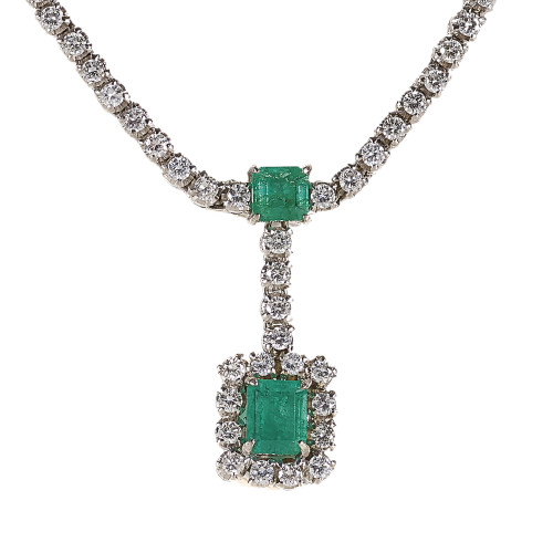 SMARAGD-BRILLANT-COLLIER : (DOBIASCHOFSKY AUKTIONEN AG)