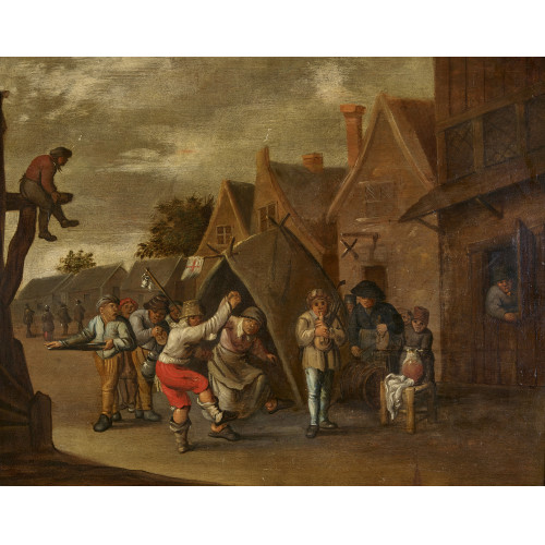 JOOS VAN CRAESBEECK : Feiernde Bauern vor einer Schenke (DOBIASCHOFSKY AUKTIONEN AG)