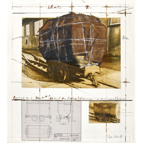 CHRISTO UND JEANNE-CLAUDE) CHRISTO & JEANNE-CLAUDE (JAVACHEFF : 'Package on a 'Hunt' (Project for Goslar)' (DOBIASCHOFSKY AUKTIONEN AG)