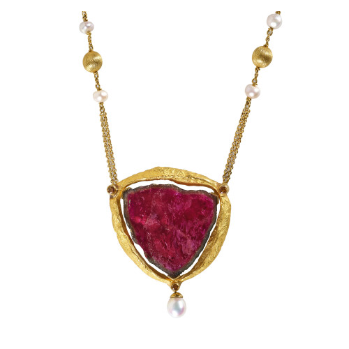TURMALIN-BRILLANT-COLLIER : (DOBIASCHOFSKY AUKTIONEN AG)