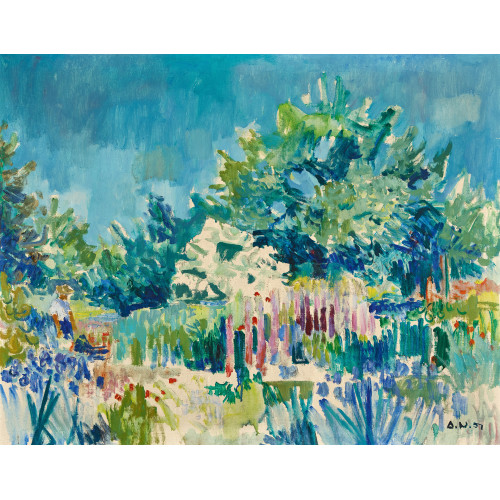 ALBERT NEUENSCHWANDER : Garten mit Blumen und B�umen (DOBIASCHOFSKY AUKTIONEN AG)