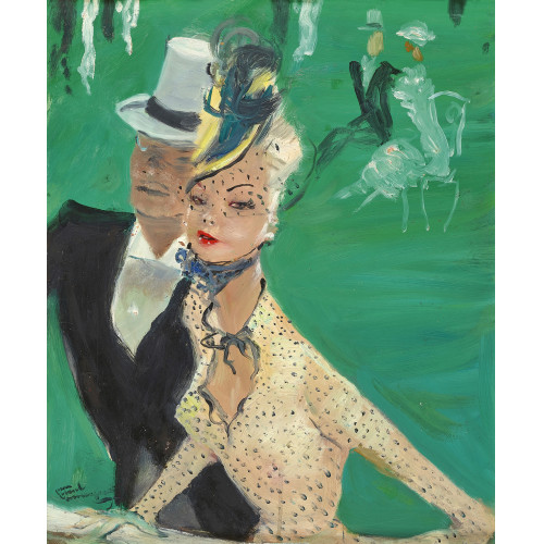 JEAN-GABRIEL DOMERGUE : Le couple aux courses (DOBIASCHOFSKY AUKTIONEN AG)