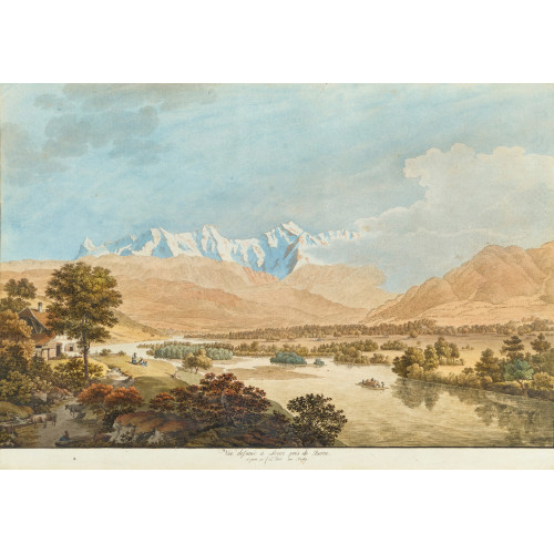 JOHANN LUDWIG ABERLI : 'V�e dessin� � Mouri pr�s de Berne' (DOBIASCHOFSKY AUKTIONEN AG)