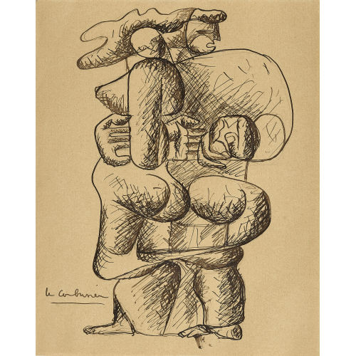 CHARLES-�DOUARD) LE CORBUSIER (EIGTL. JEANNERET : 'Deux femmes enlanc�es debout' (DOBIASCHOFSKY AUKTIONEN AG)