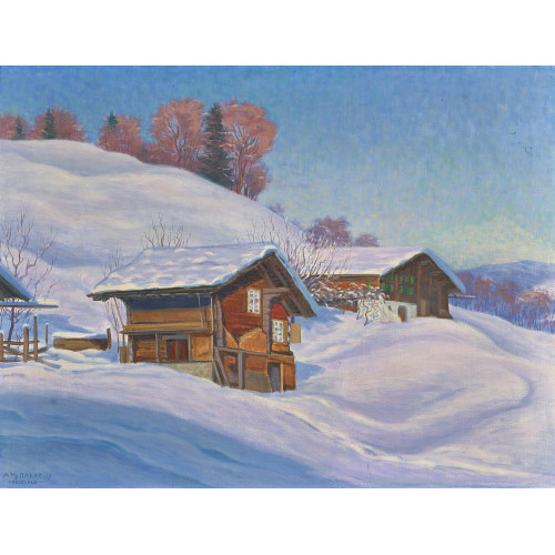 HANS ARNOLD DAEPP : Winter in Adelboden (DOBIASCHOFSKY AUKTIONEN AG)