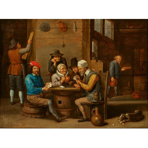 DAVID II TENIERS : Schenkeninterieur mit Kartenspielern (DOBIASCHOFSKY AUKTIONEN AG)