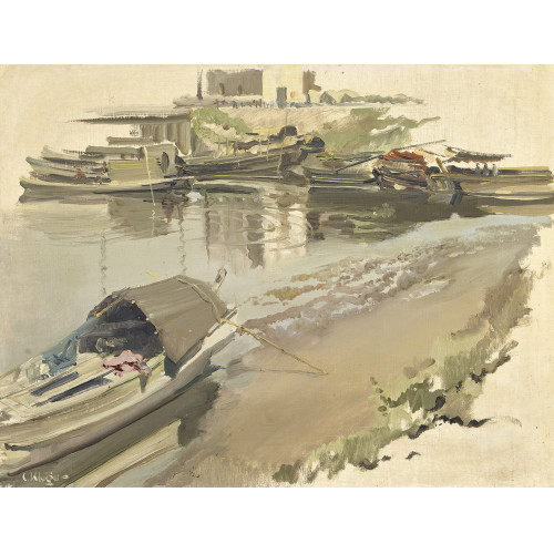 CONSTANTIN KLUGE : Boote am Ufer (DOBIASCHOFSKY AUKTIONEN AG)