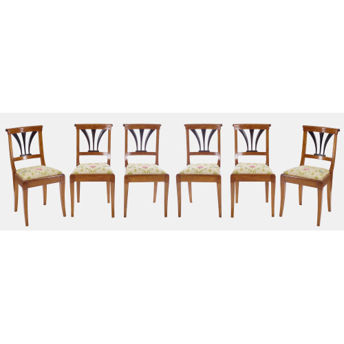 FOLGE VON SECHS ST�HLEN : Biedermeier, Schweiz, 1. H�lfte 19. Jh (DOBIASCHOFSKY AUKTIONEN AG)