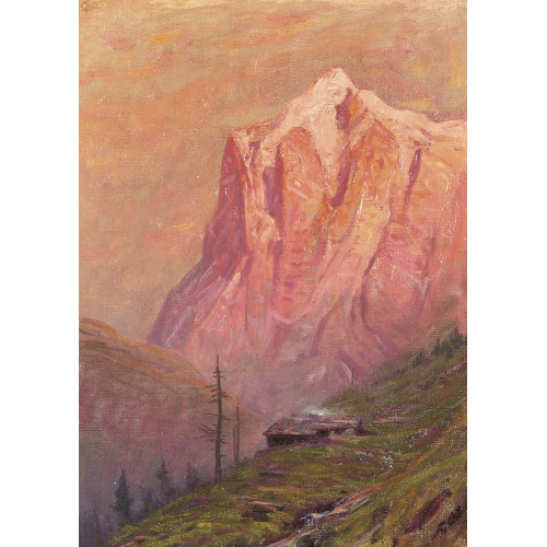 ALBERT HENRY JOHN GOS : Wetterhorn im Abendrot (DOBIASCHOFSKY AUKTIONEN AG)