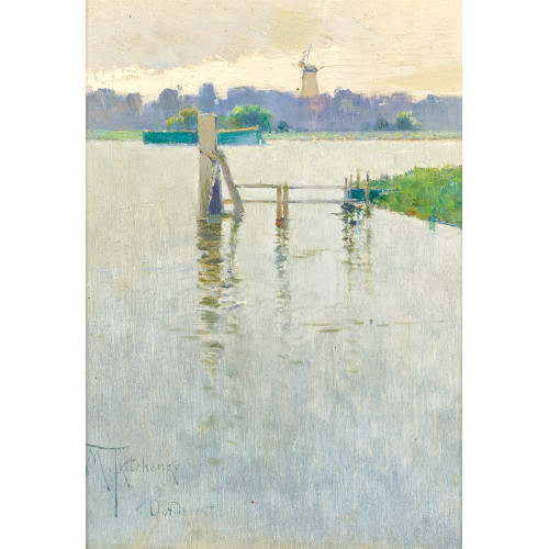 MIKHAIL STEPANOVICH TKACHENKO : Kanalpartie bei Dordrecht (DOBIASCHOFSKY AUKTIONEN AG)