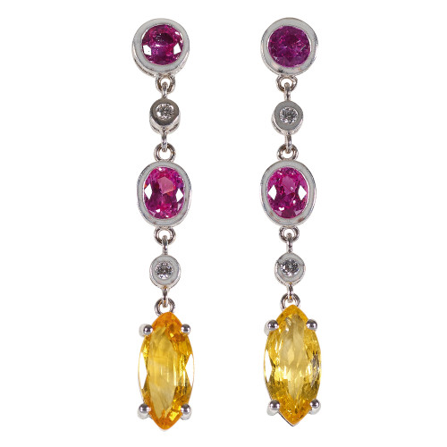 SAPHIR-BRILLANT-OHRH�NGER : (DOBIASCHOFSKY AUKTIONEN AG)