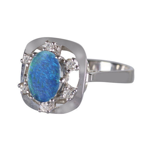 OPAL-BRILLANT-RING : (DOBIASCHOFSKY AUKTIONEN AG)