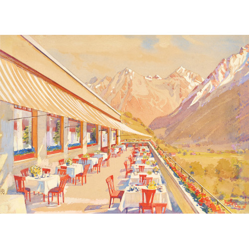 WILLY (EIGTL. WILHELM FRIEDRICH) BURGER : 'Restaurant-Terrasse' (DOBIASCHOFSKY AUKTIONEN AG)