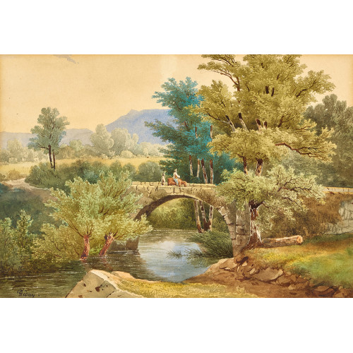 FRAN�OIS DIDAY : Sommerlandschaft mit Br�cke (DOBIASCHOFSKY AUKTIONEN AG)