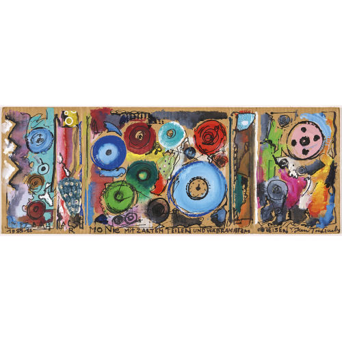 JEAN TINGUELY : 'Mta-Harmonie mit zarten Teilen und verbranntem Eisen' (DOBIASCHOFSKY AUKTIONEN AG)