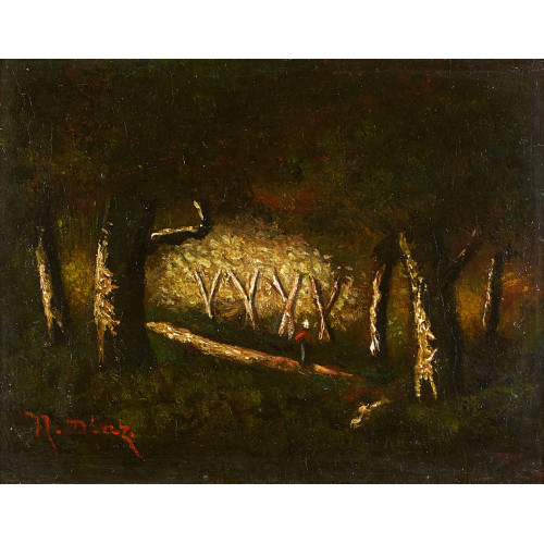 NARCISSE VIRGILE DIAZ DE LA PE�A : B�uerin im Wald (DOBIASCHOFSKY AUKTIONEN AG)