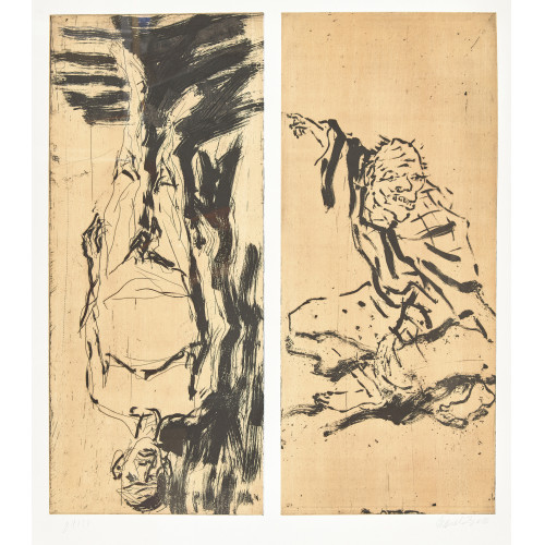 GEORG (EIGTL. KERN BASELITZ : 'Abgang mit Hokusai' (DOBIASCHOFSKY AUKTIONEN AG)