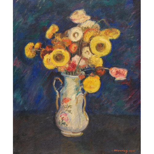 CARL (AUCH CHARLES) MONTAG : Trockenblumen in Henkelvase (DOBIASCHOFSKY AUKTIONEN AG)