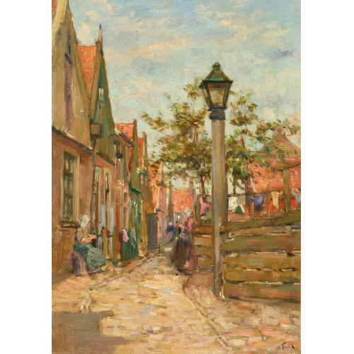 LUCIEN FRANK : Strassenidylle in Belgien (DOBIASCHOFSKY AUKTIONEN AG)
