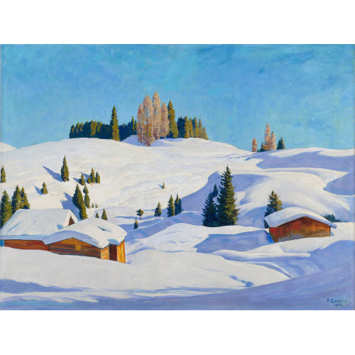 PLINIO COLOMBI : Sonnige Winterlandschaft (DOBIASCHOFSKY AUKTIONEN AG)