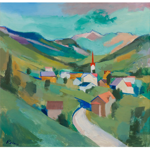 HANS ROHNER : Das Bergdorf (DOBIASCHOFSKY AUKTIONEN AG)