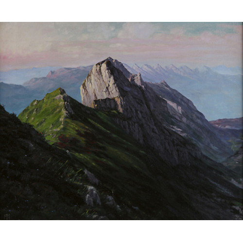 20. JH. SCHWEIZ : Blick von der Zwinglipass-H�tte gegen die Churfirsten (DOBIASCHOFSKY AUKTIONEN AG)