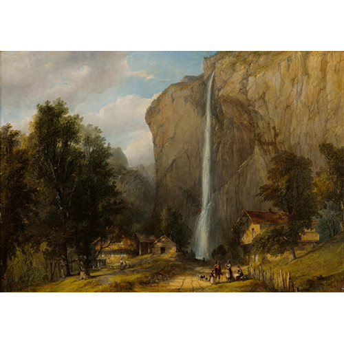 FREDERICK WILLIAM HULME : Lauterbrunnental mit Staubbachfall (DOBIASCHOFSKY AUKTIONEN AG)