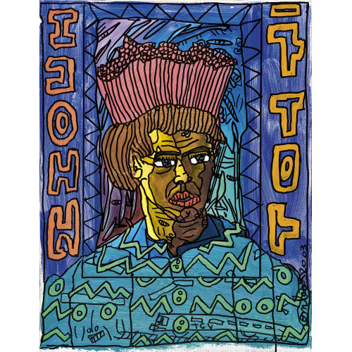 ROBERT COMBAS : 'Il porte un chapeau de paille, une esp�ce de torque fait de grosse paille d'or' (DOBIASCHOFSKY AUKTIONEN AG)