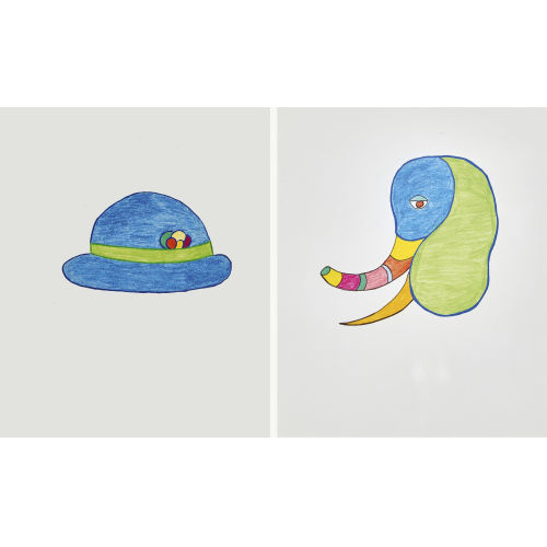 NIKI DE SAINT PHALLE : Le chapeau. / L'lphant (DOBIASCHOFSKY AUKTIONEN AG)