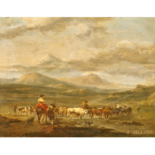 HENRI (EIGTL. DELATTRE DELATTRE : Rinderherde (DOBIASCHOFSKY AUKTIONEN AG)