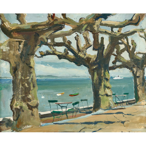 BENJAMIN II VAUTIER : 'Les Platanes � La Belotte' (DOBIASCHOFSKY AUKTIONEN AG)