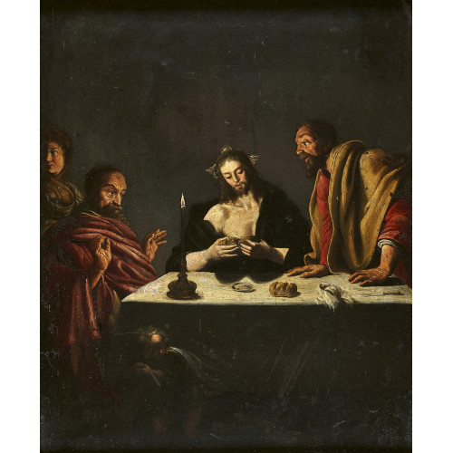 17. JH. ITALIEN : Jesus bricht das Brot beim Abendmahl (DOBIASCHOFSKY AUKTIONEN AG)